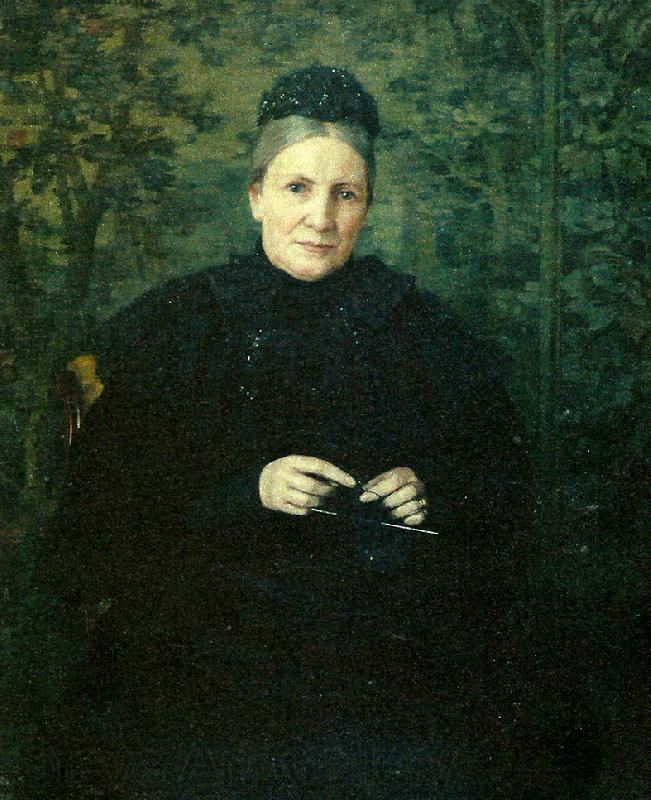 johan krouthen portratt av konstnarens mor Germany oil painting art